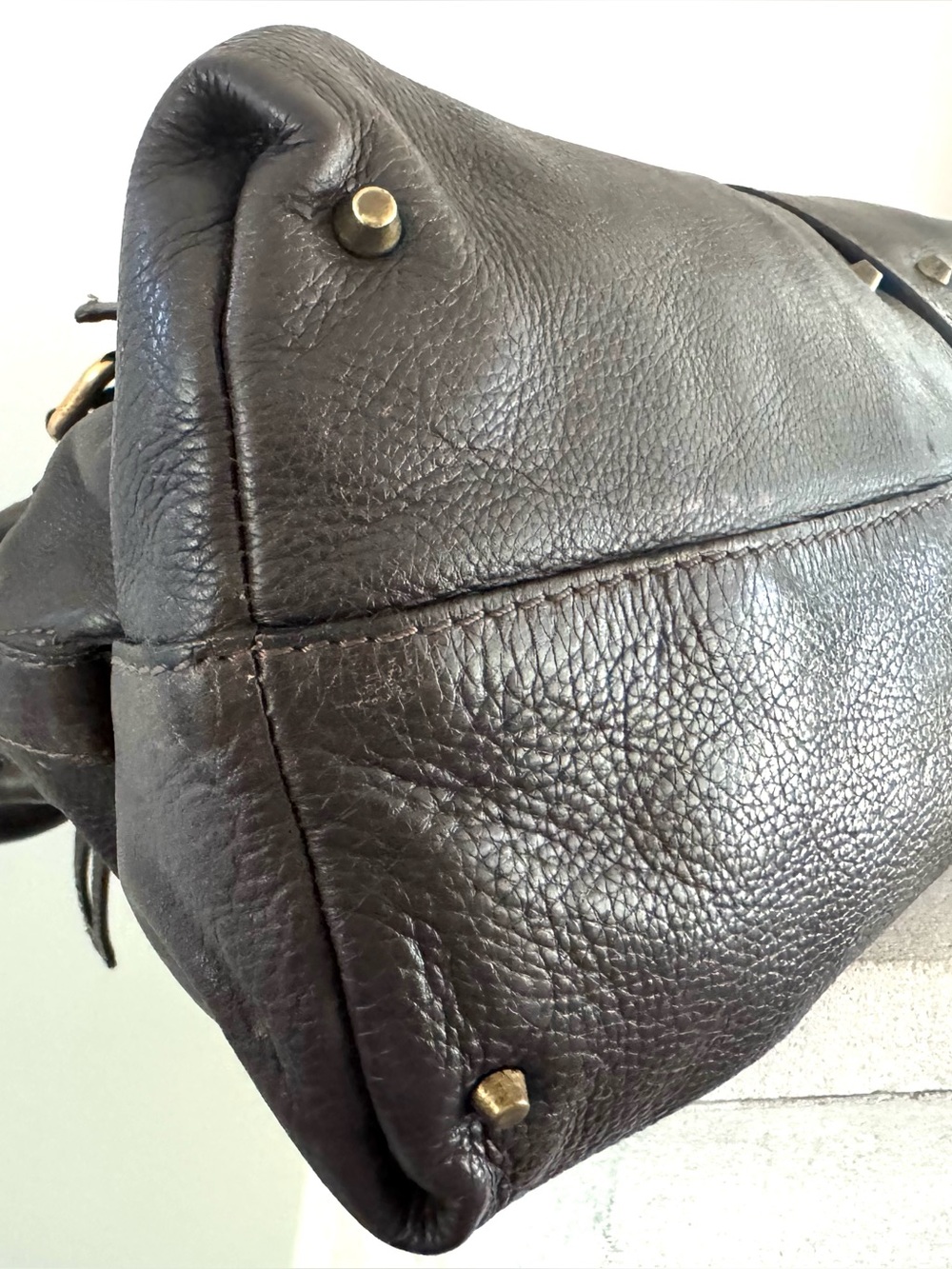 CHLOE Paddington Brown Leather Satchel Bag Vintage Large No Lock - Picture 8 of 11